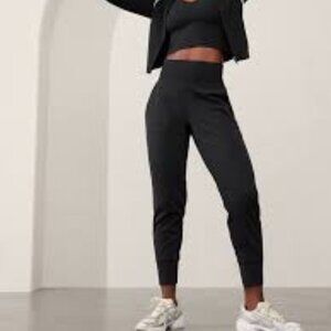 ✅ ATHLETA VENICE HIGH RISE JOGGERS BLACK SIZE LARGE POCKETS